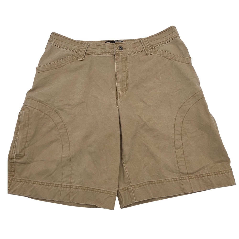 Smith Cargo Shorts Mens 36 Khaki Tan Cotton Twill Utility Multi-Pocket Hiking